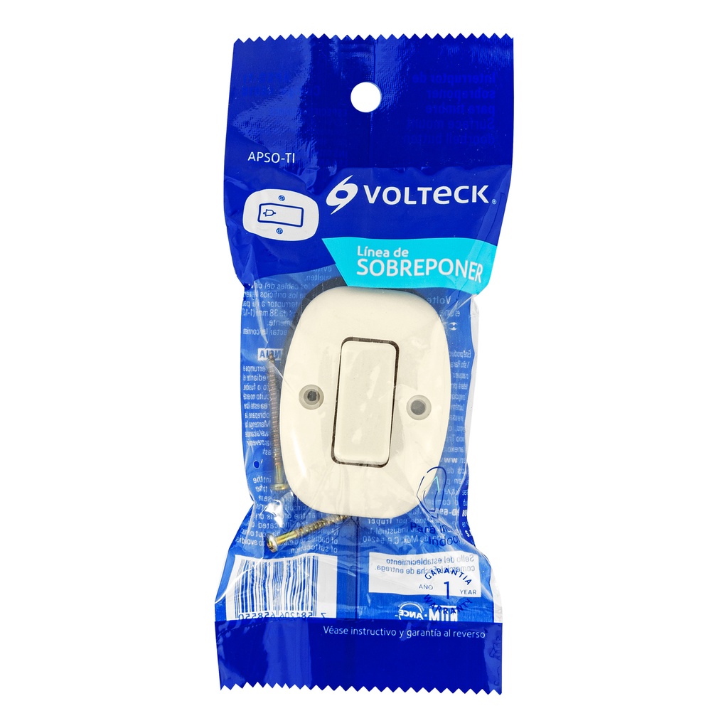 [46010] INTERRUPTOR DE SOBREPONER PARA TIMBRE, VOLTECK