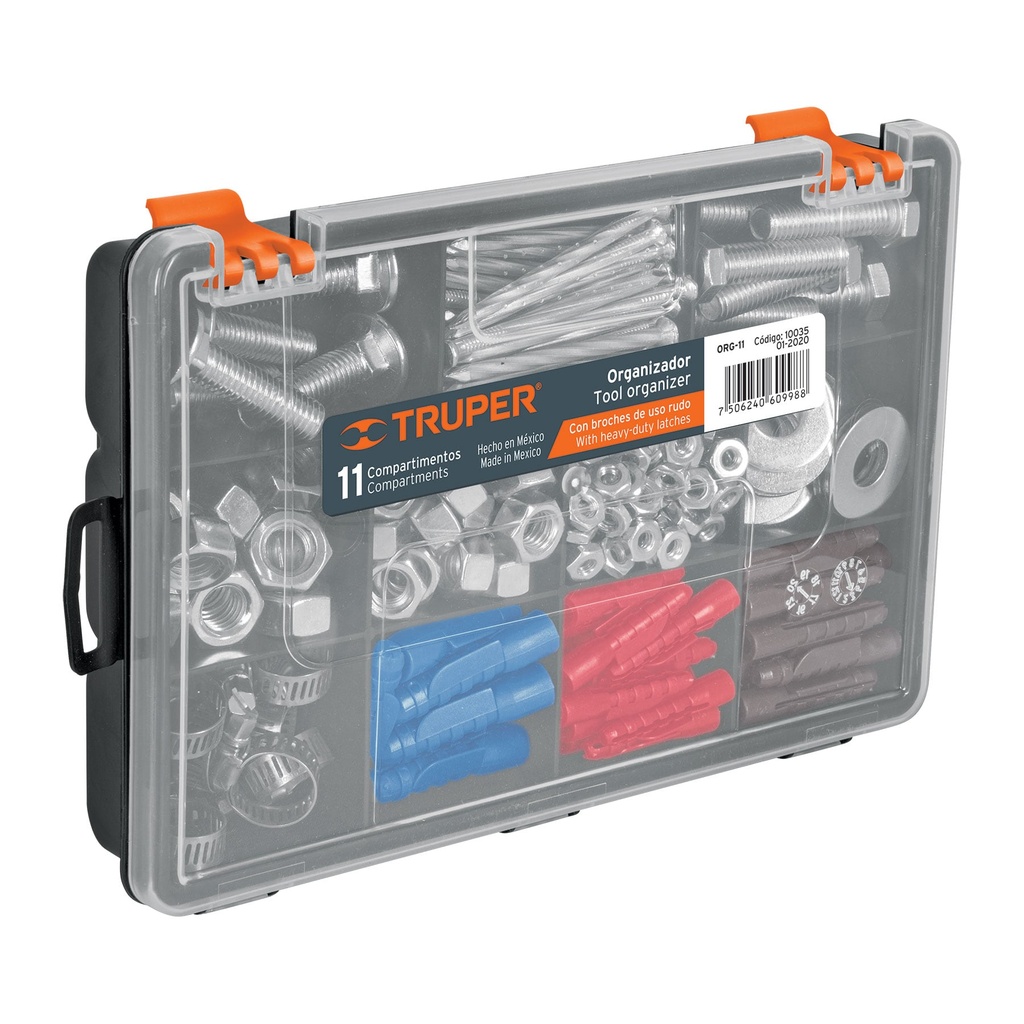 [10035] ORGANIZADOR 9" CON 11 COMPARTIMENTOS, TRUPER