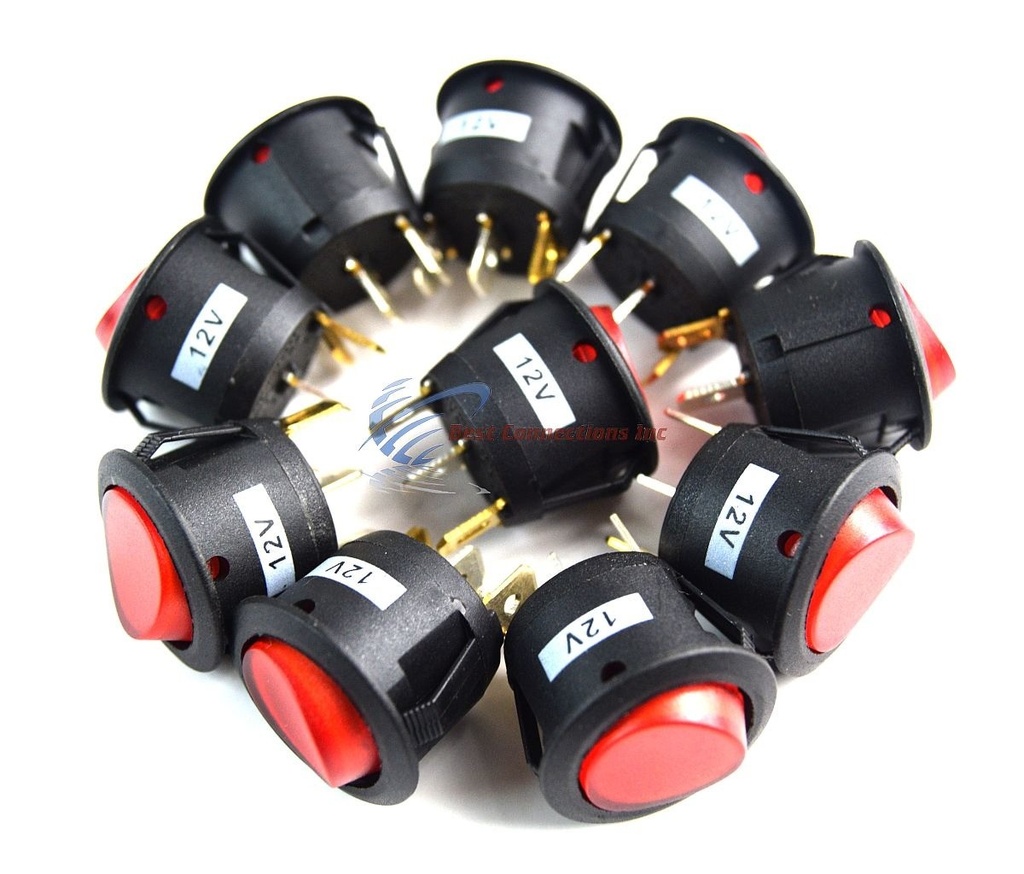 12VOLT RED LED TOGGLE ROCKER SWITCH CAR AUTO 3 PRONG SPST TOGGLE