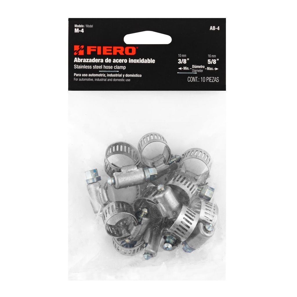 [44232] ABRAZADERA DE CINCHO 5/8 FIERRO BOLSA 10U