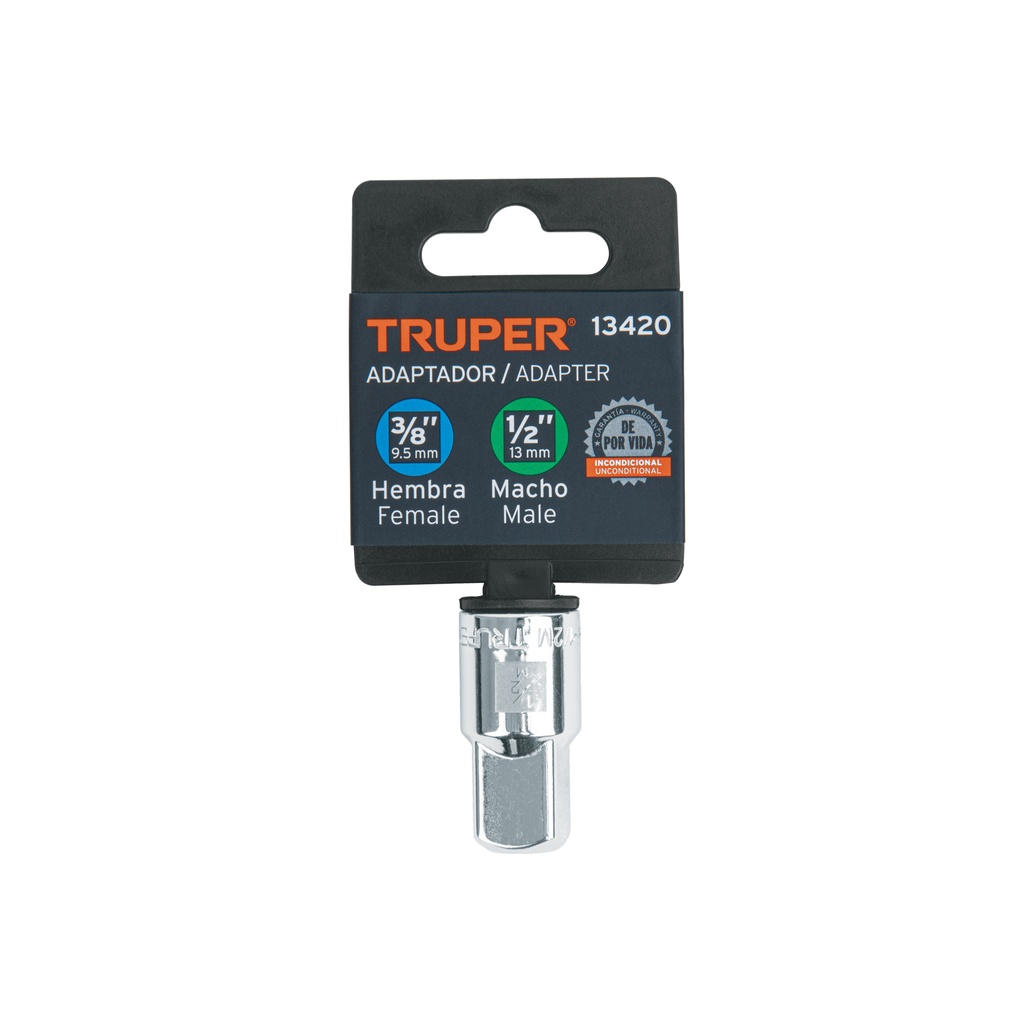 [13420] ADAPTADOR DE RASH MATRACA 3/8*1/2 TRUPER