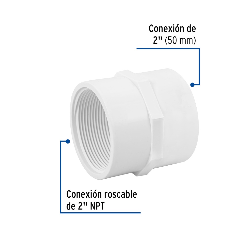 [45550] ADAPTADOR HEMBRA DE PVC 2 PLG. FOSET