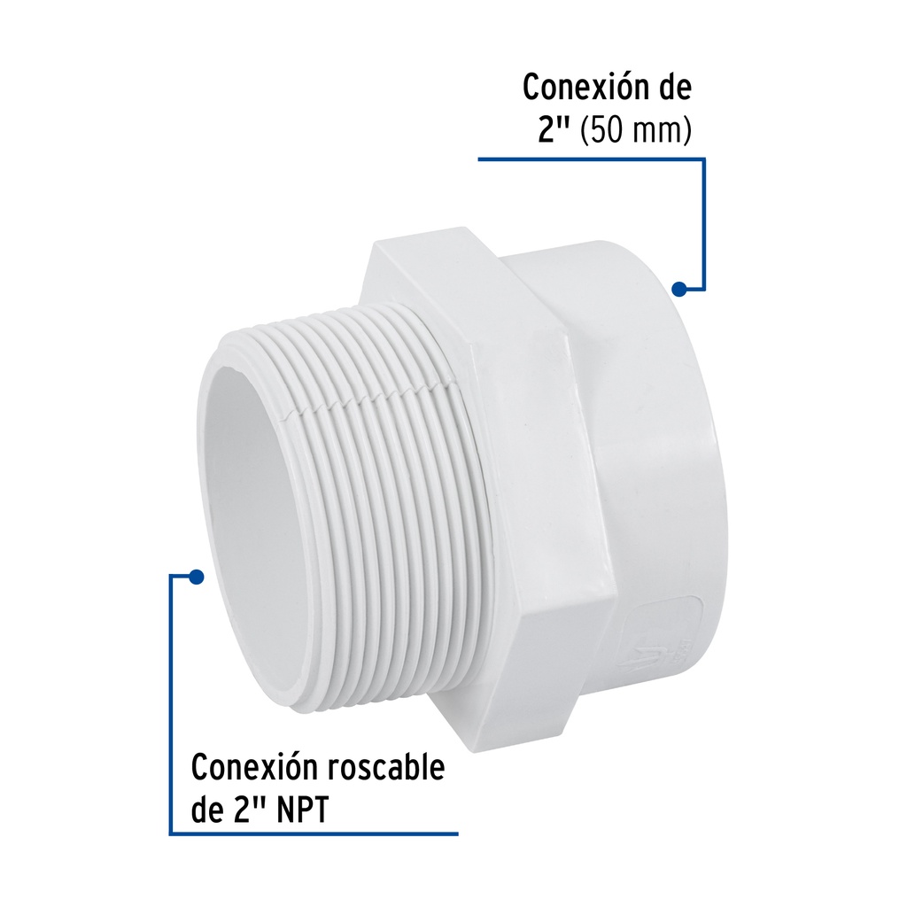 [45547] ADAPTADOR MACHO DE PVC DE 2 PLG. FOSET