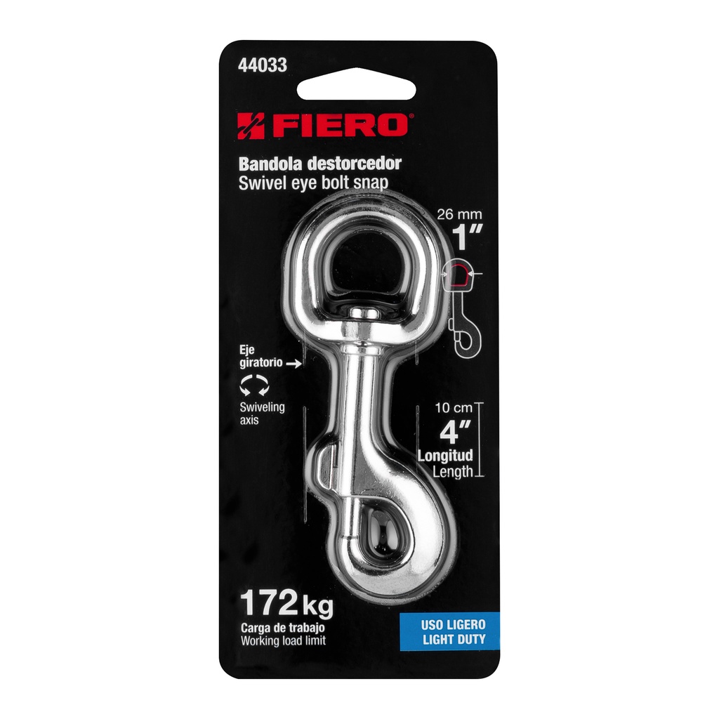 [44033] BANDOLA DE ZINC DE 1 PLG. GIRATORIA FIERO