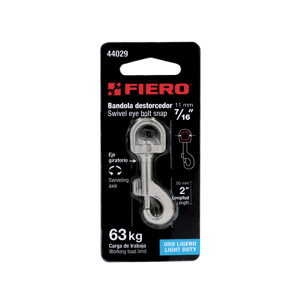 [44029] BANDOLA DE ZINC DE 7/16 PLG. GIRATORIA FIERO