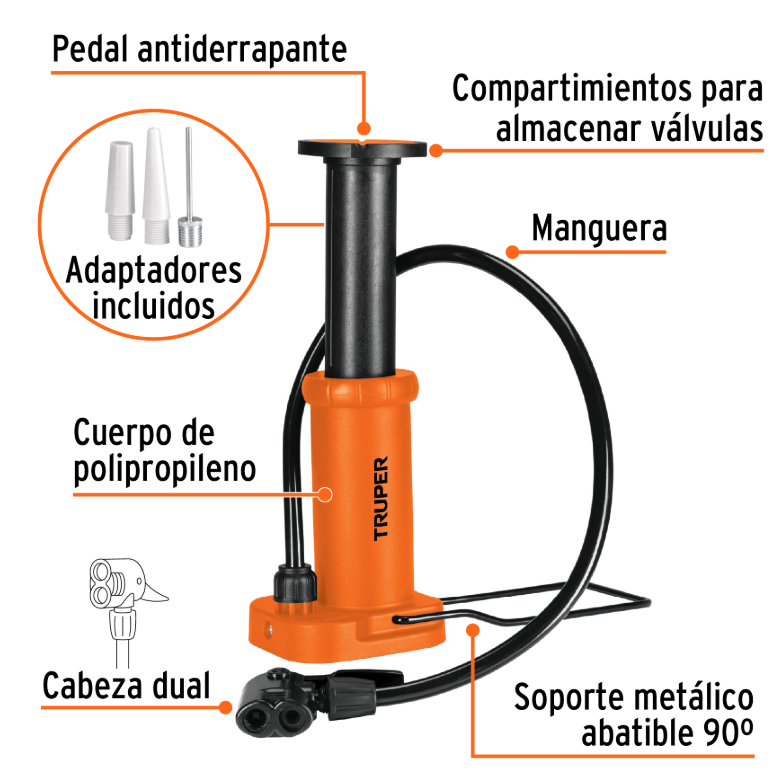 [101667] BOMBA DE AIRE CON PEDAL