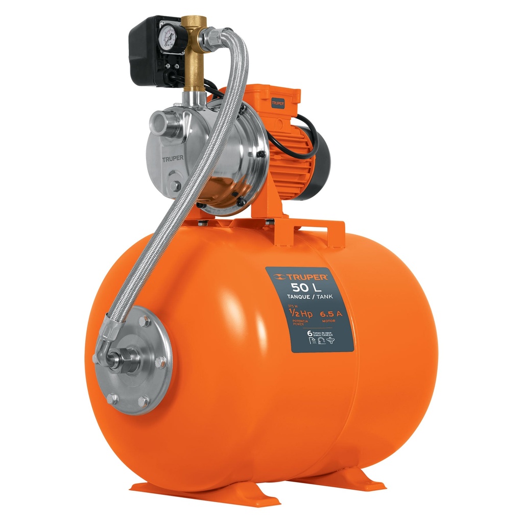 [12254] BOMBA HIDRONEUMÁTICA DE 1/2HP- 50 LITROS
