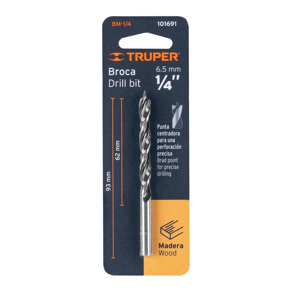 [101691] BROCA PARA MADERA 1/4 PLG. TRUPER