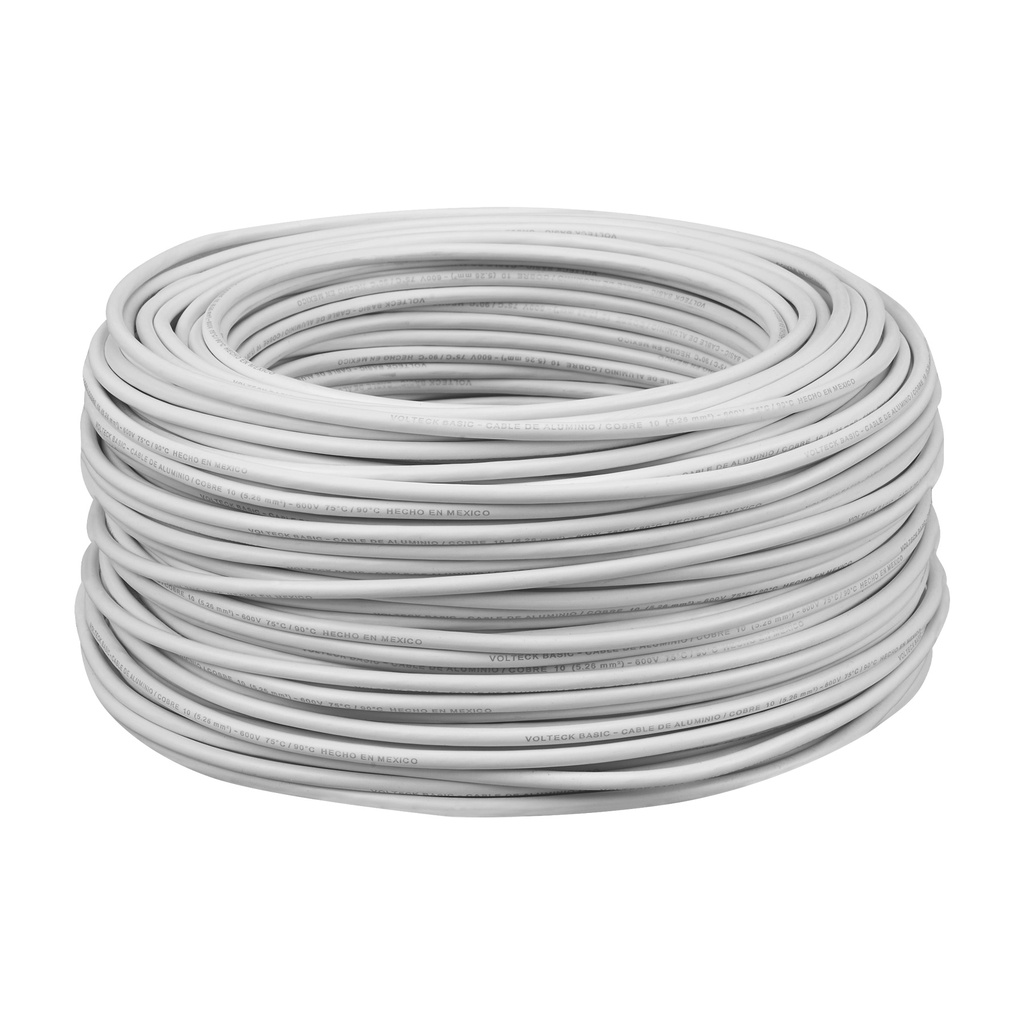 [40208] CABLE ELECTRICO 10 100 METROS ROLLO THW BASIC BLANCO