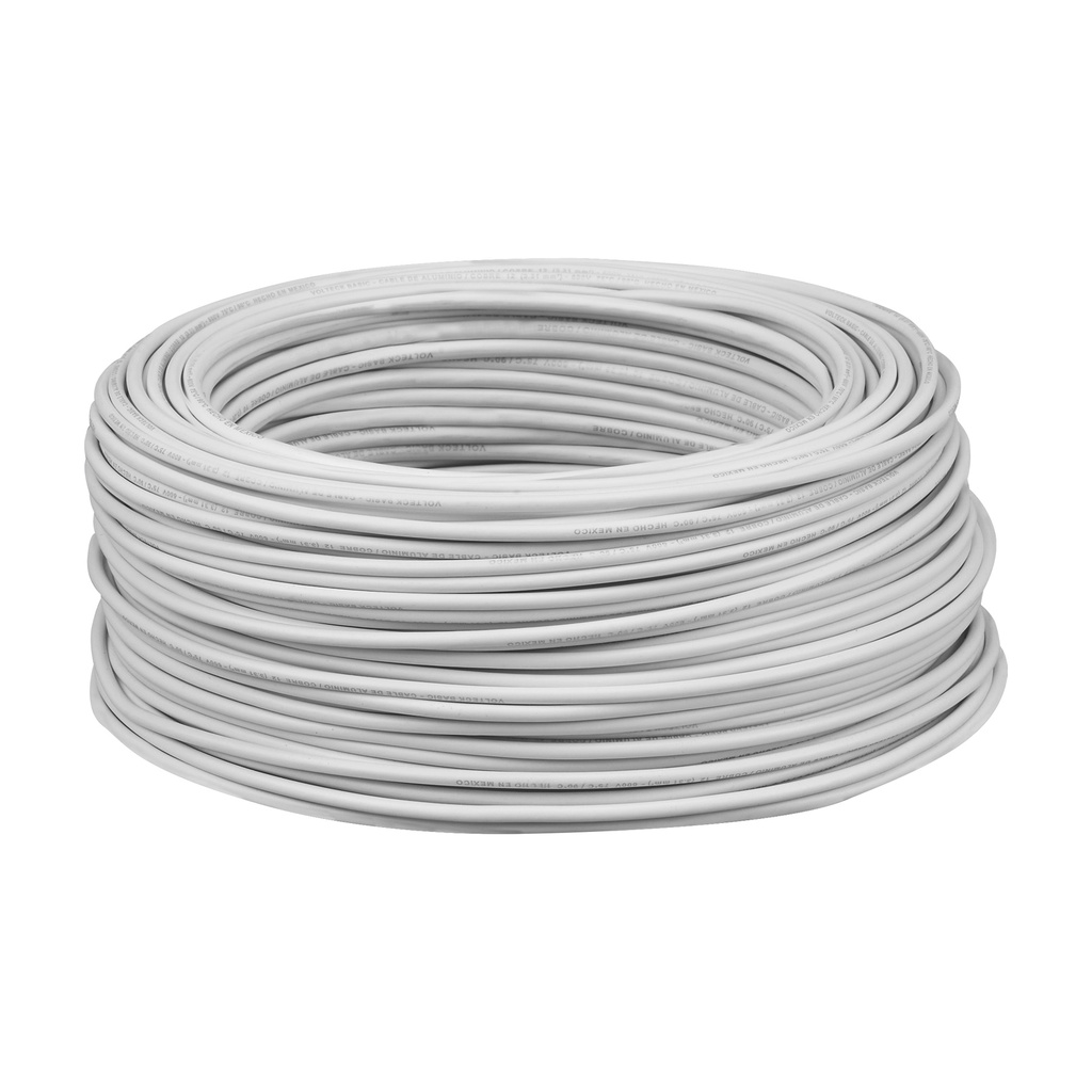 [40212] CABLE ELECTRICO 12 100 METROS ROLLO THW BASIC BLANCO