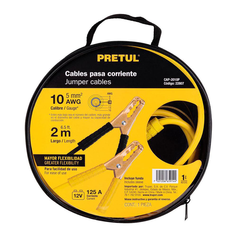 [22807] CABLES PASACORRIENTE-2M-CALIBRE 10.PRETU