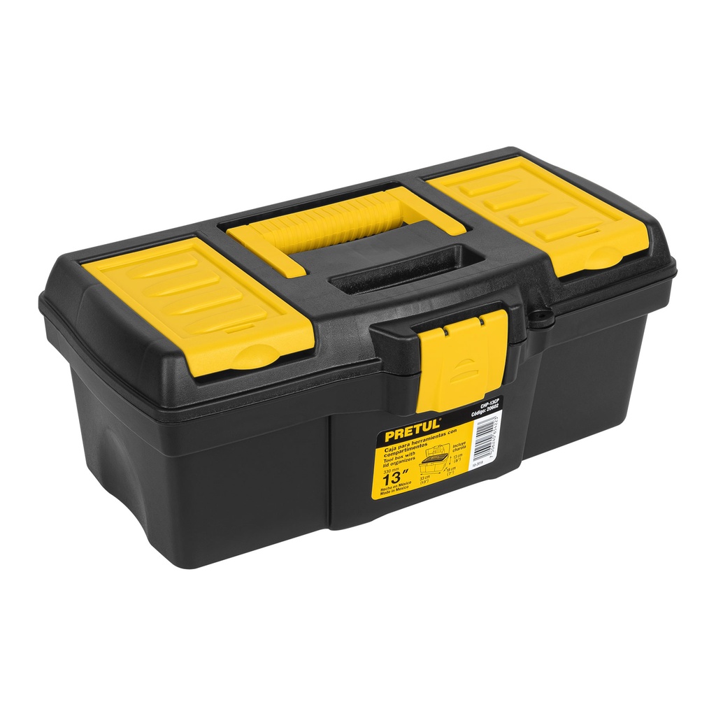 [20602] CAJA PARA HERRAMIENTA DE 13 PLG. CON COMPARTIMENTOS PRETUL