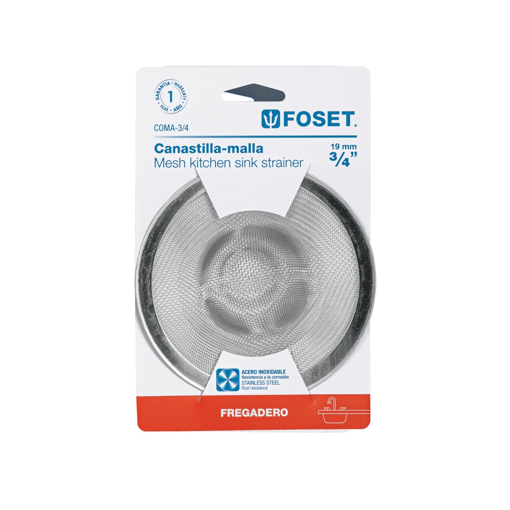[45304] CANASTILLA MALLA 3/4 PLG. PARA FREGADERO FOSET