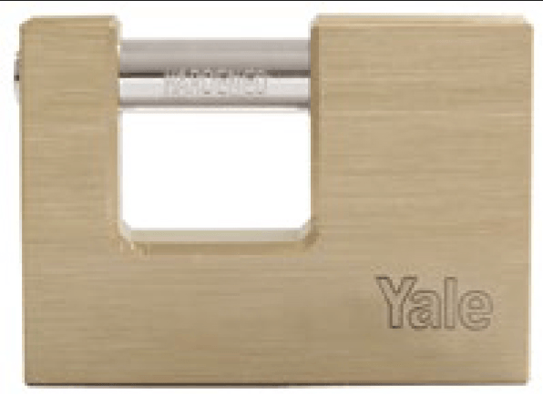 [162-80] CANDADO CUADRADO P/PERCIANA 162 80MM LATON YALE