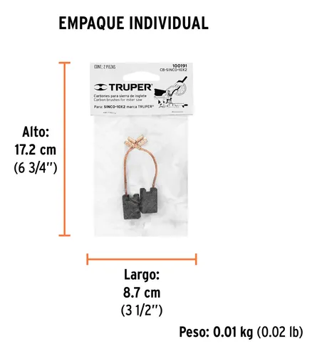 [100191] CARBONES (ESCOBILLAS) PARA SINCO-10X2