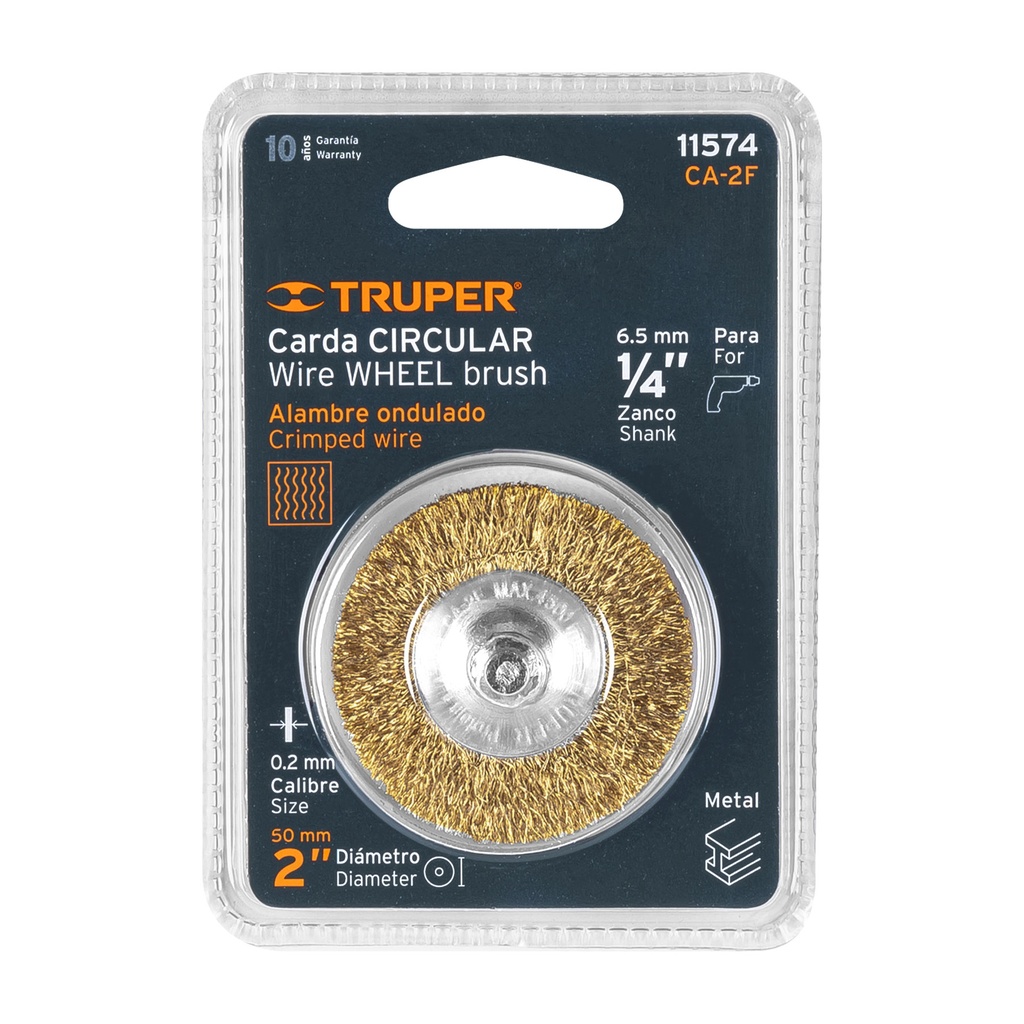 [11574] CARDA CIRCULAR 2" ALAMBRE FINO PARA TALADRO, TRUPER