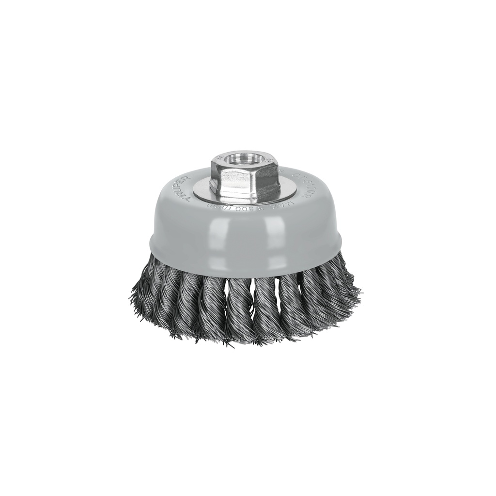 [100852] CARDA COPA 4 PLG. ALAMBRE TRENZADO FINO MULTI ROSCA TRUPER
