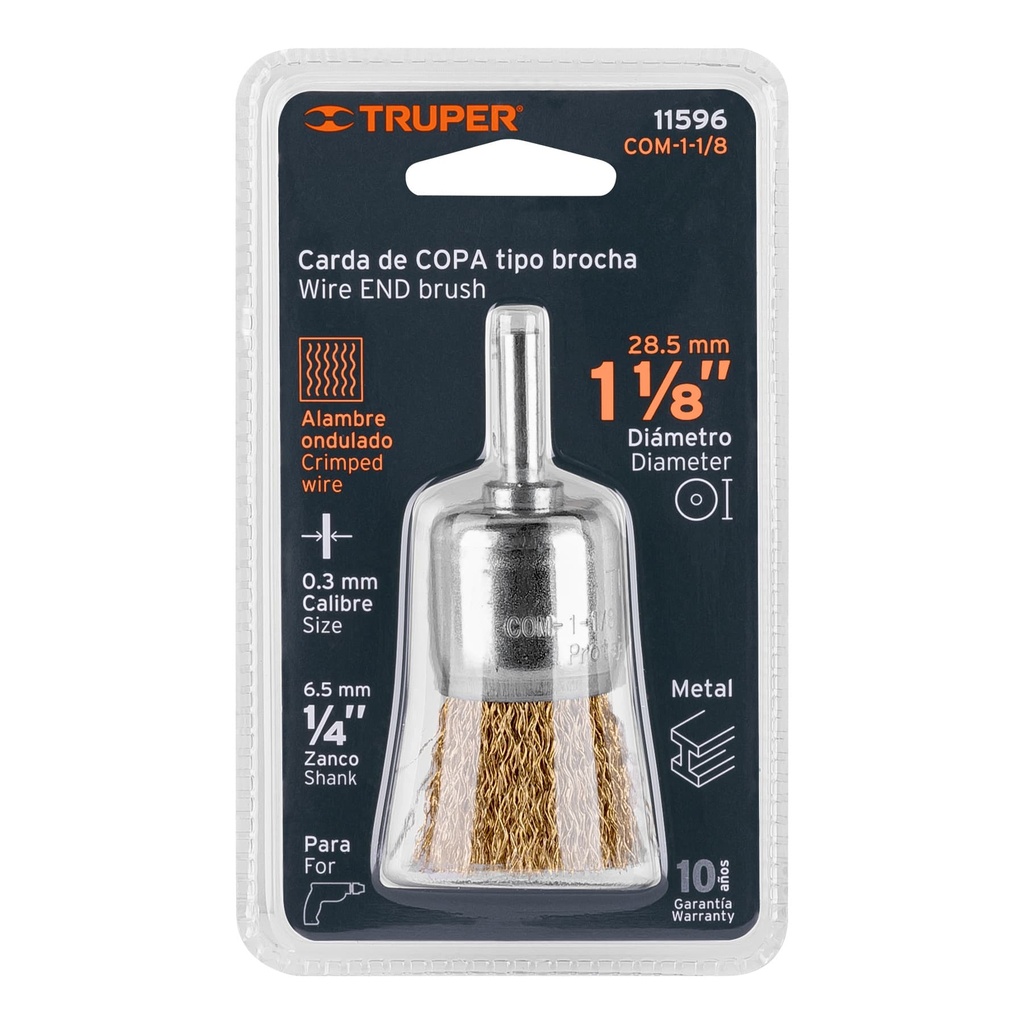 [11596] CARDA DE COPA 1 1/8 ALAMBRE GRUESO P/TALADRO TRUPER