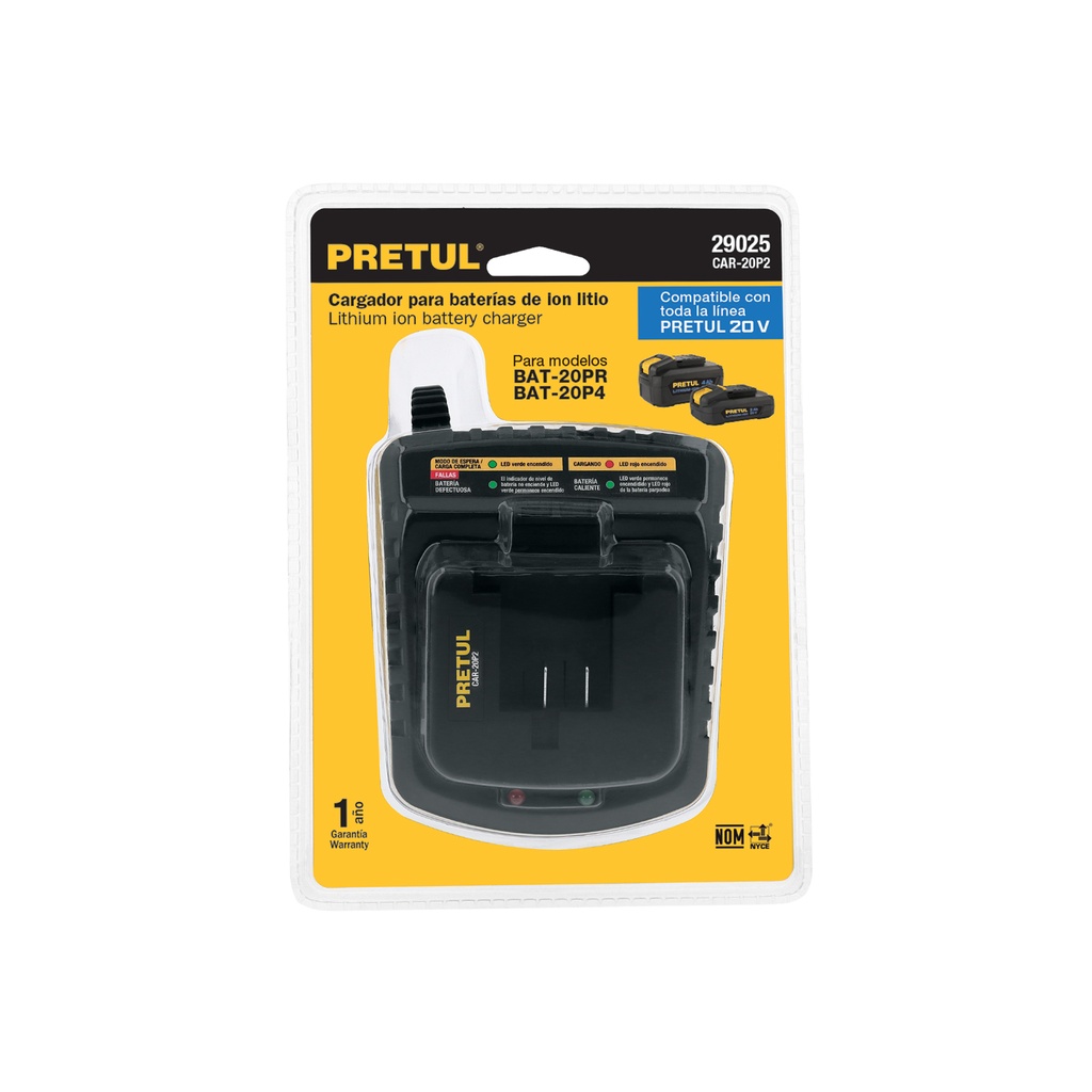 [29025] CARGADOR DE BATERIAS DE ION LITIO 20VOLT TRUPER