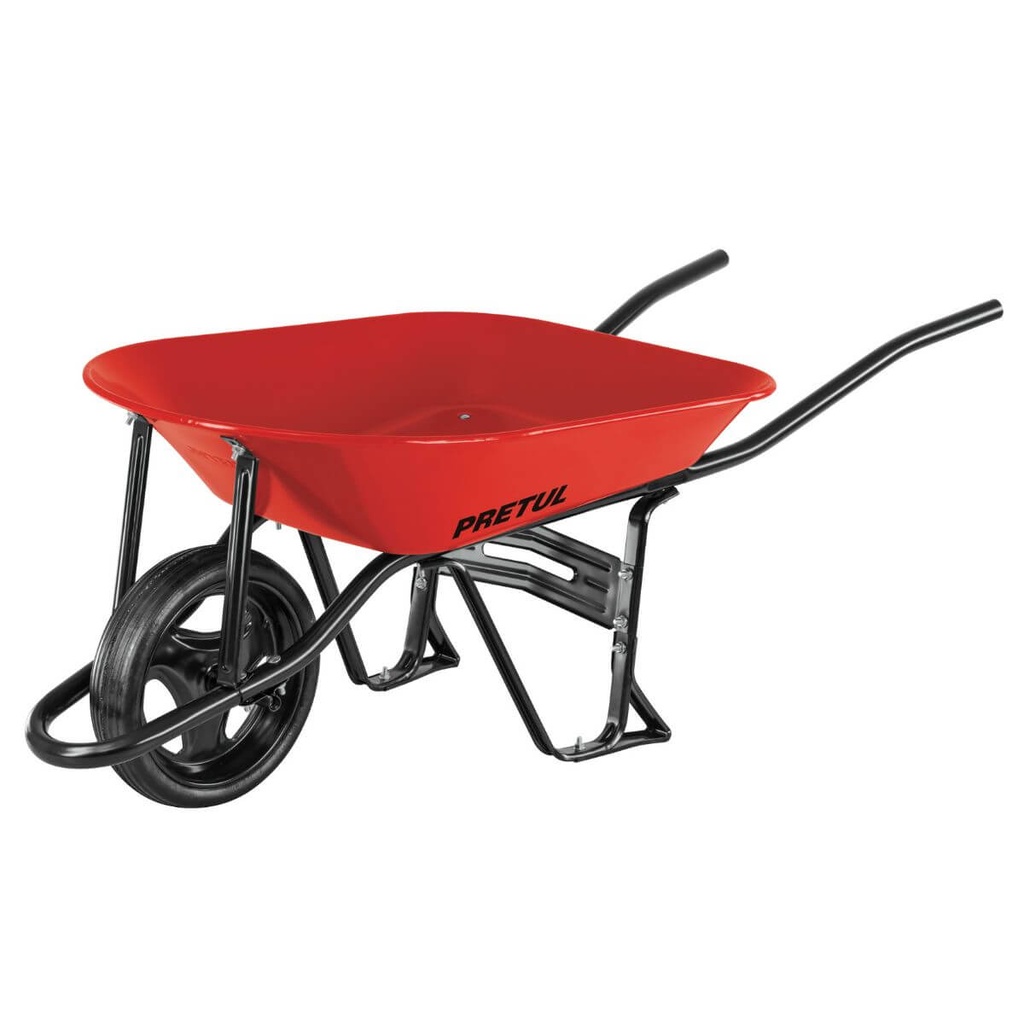 [25057] CARRETILLA 4 FT- SÓLIDA- PRETUL- ROJA