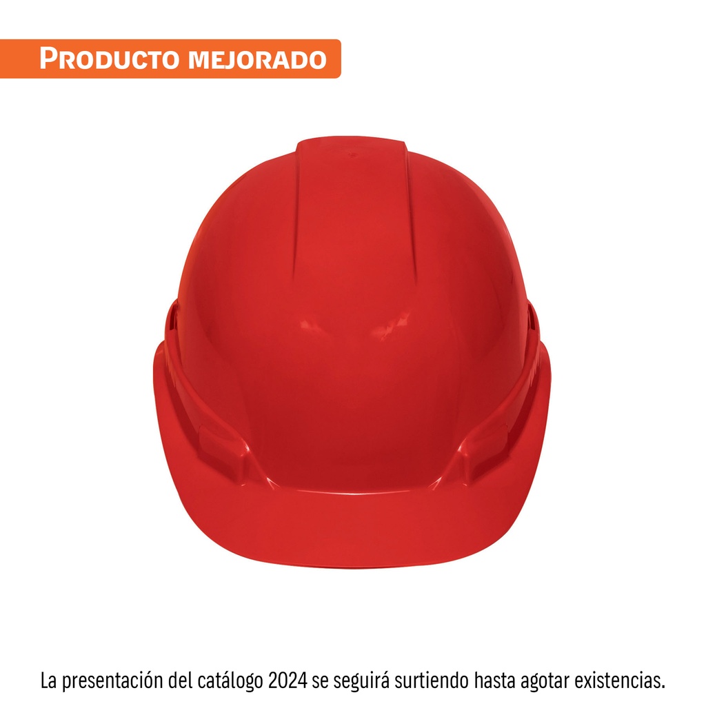 [10373] CASCO DE SEGURIDAD, AJUSTE DE MATRACA, ROJO, TRUPER