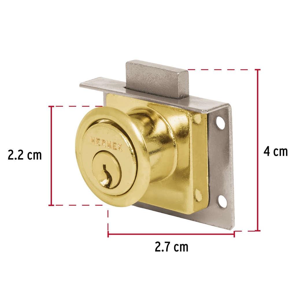 [43565] CERRADURA PARA MUEBLE- MODELO 24- LATON