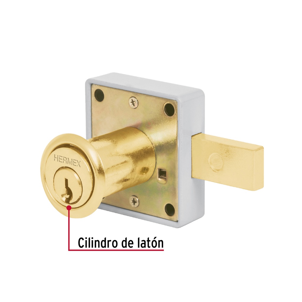 [43567] CERRADURA PARA MUEBLE- MODELO 25- LATÓN