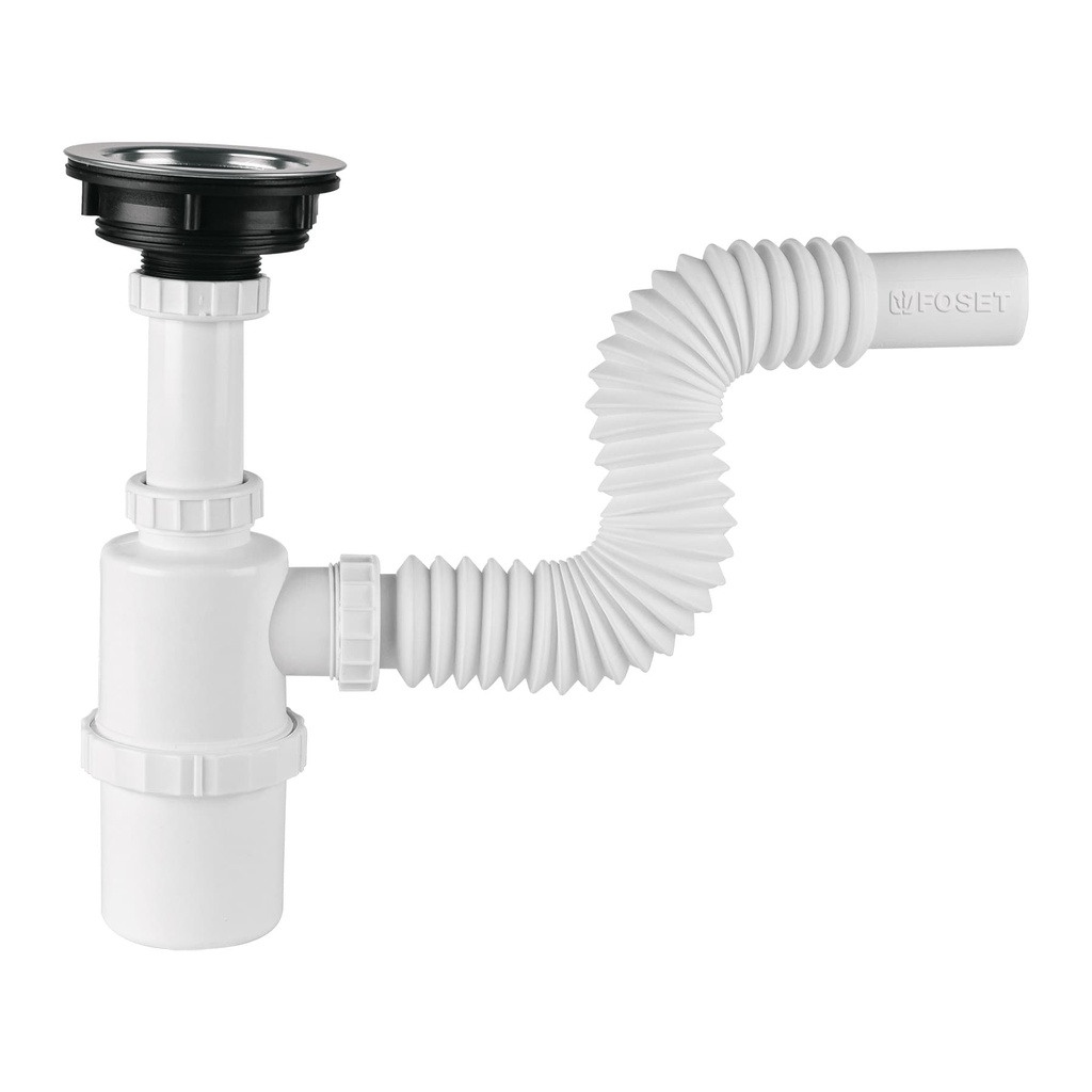 [49506] CESPOL DE BOTE CON CONTRACANASTA DE ACERO INOX. P/FREGADERO