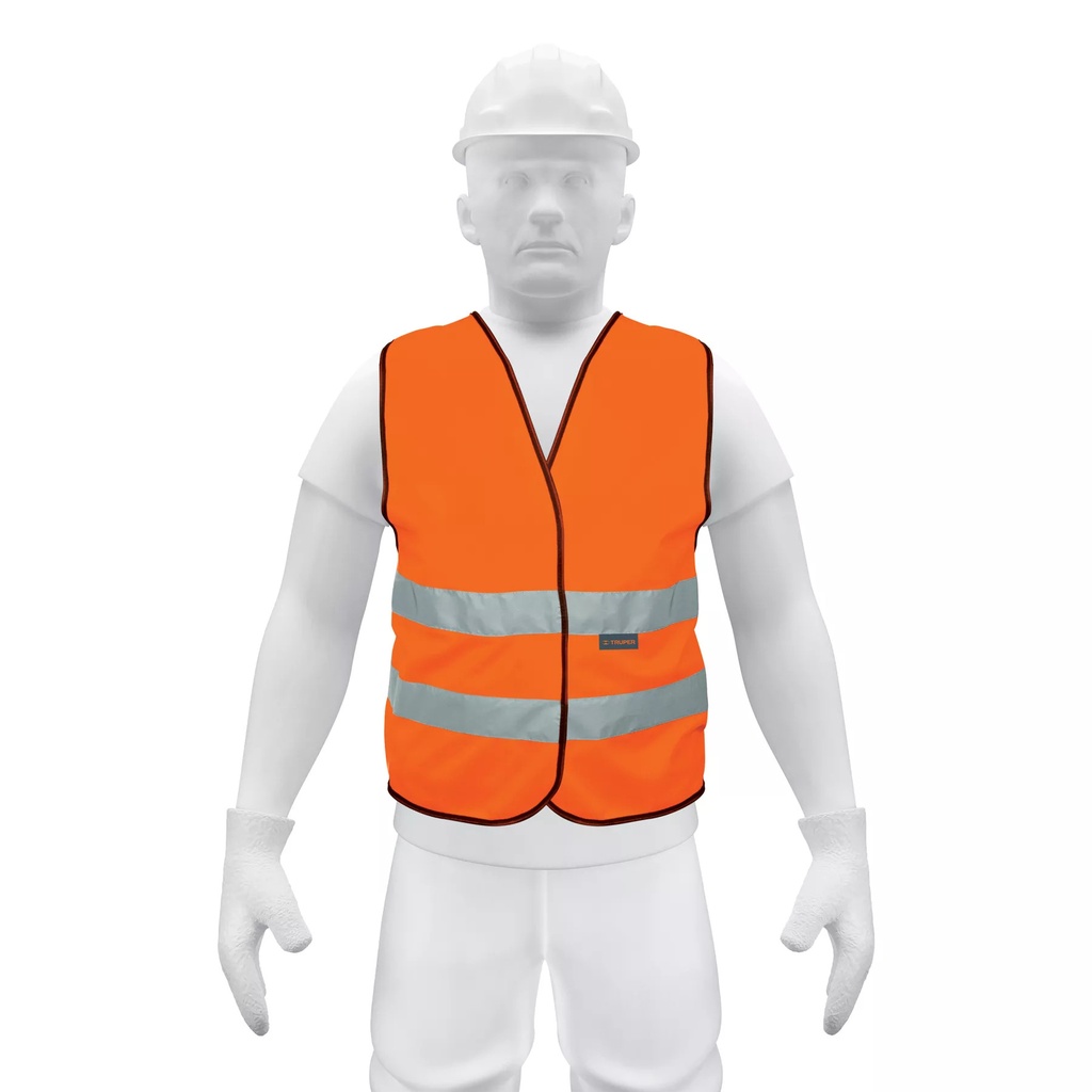 [14426] CHALECO DE SEGURIDAD NARANJA CON CINTAS DE ALTA VISIVILIDAD TRUPER