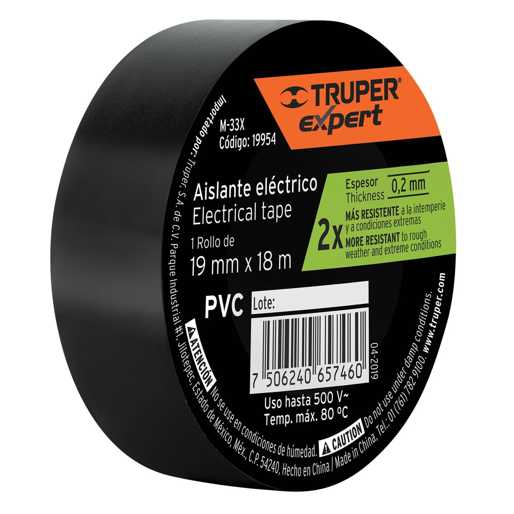 [19954] CINTA DE AISLAR 19MM*18MTS TRUPER