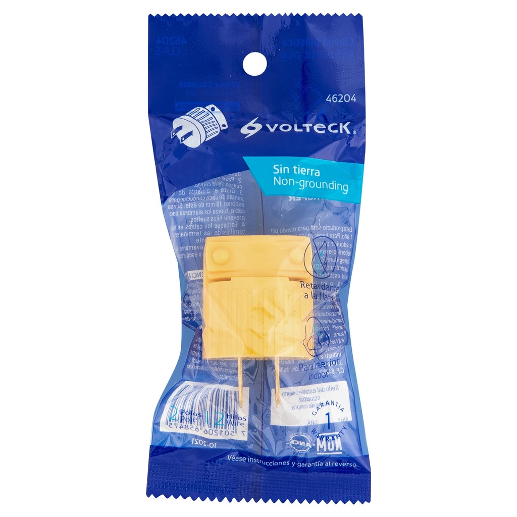 [46204] CLAVIJA ESPIGA INDUSTRIAL PLASTICA POLARIZADA VOLTECK