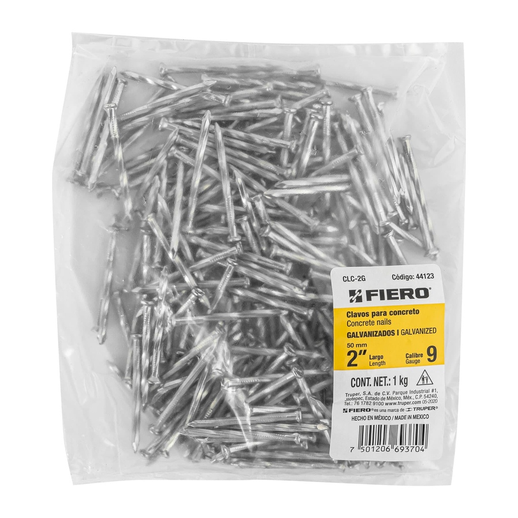 [44123] CLAVO PARA CONCRETO GALVANIZADOS 2 PLG.