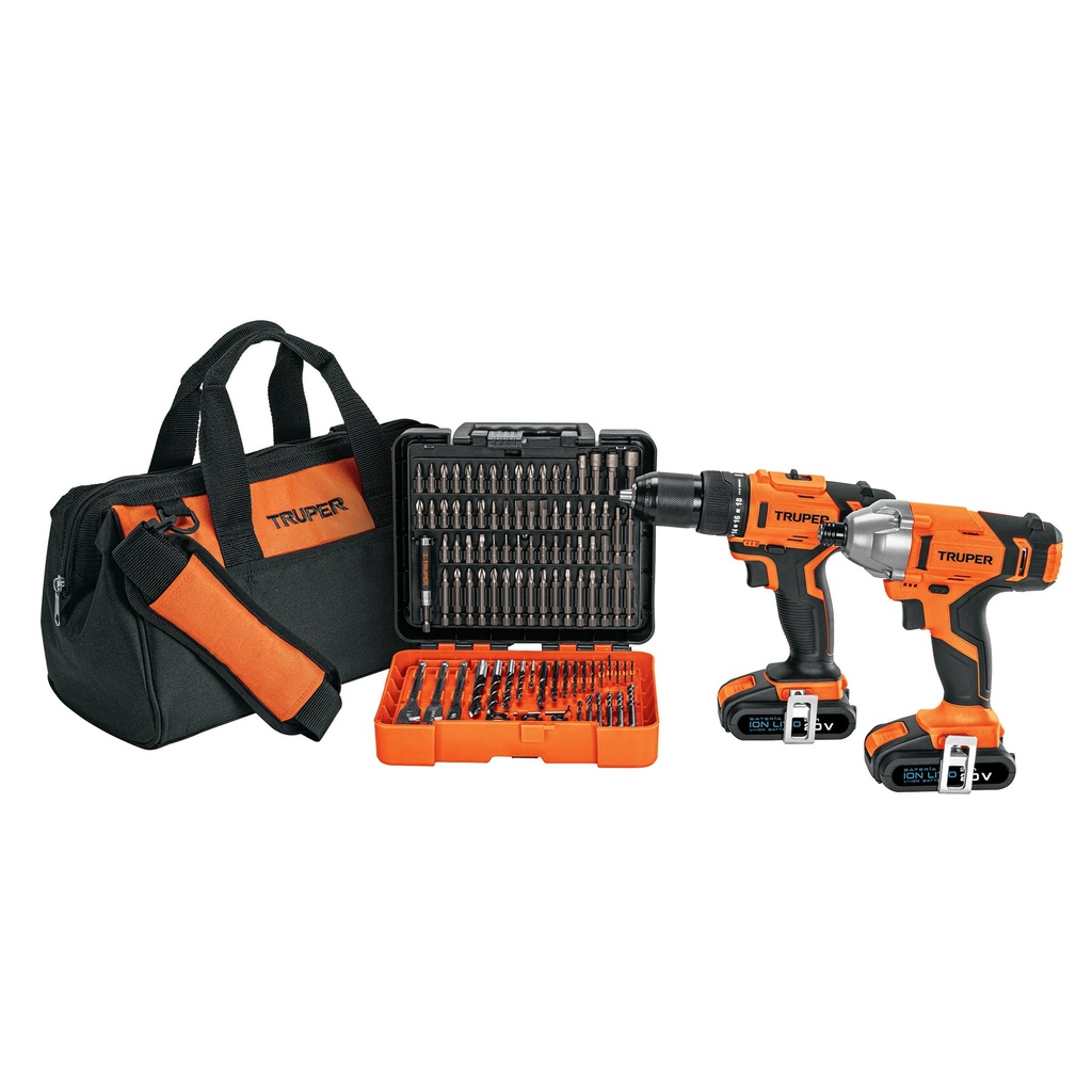 [102202] COMBO ROTOMARTILLOS DESTORNILLADOR DE IMPACTO INALAMBRICO 20V TRUPER
