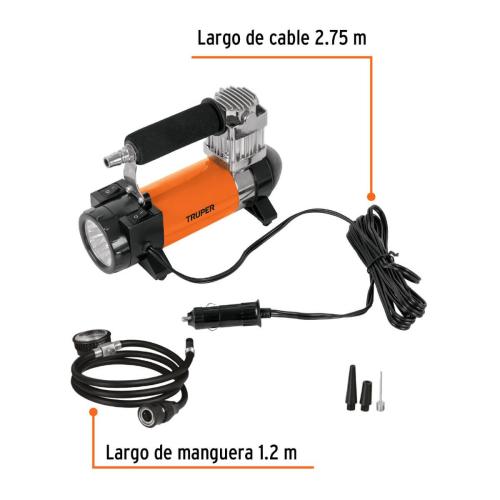 [19999] COMPRESOR DE AIRE 12VOLT PORTATIL P/AUTO TRUPER