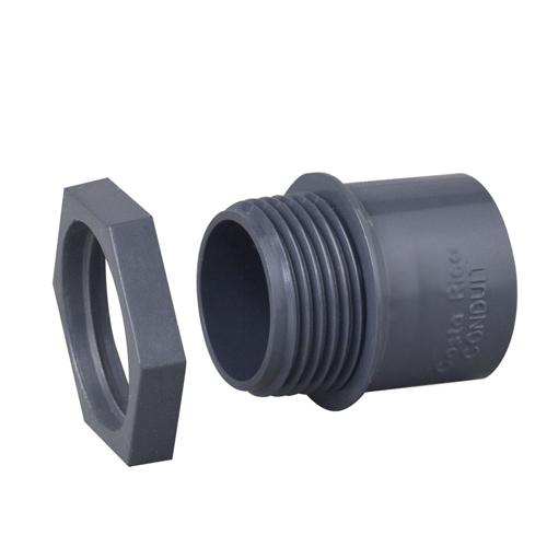 [CDD13] CONECTOR DUCTO PVC 1/2 PLASTICO CON TUERCA