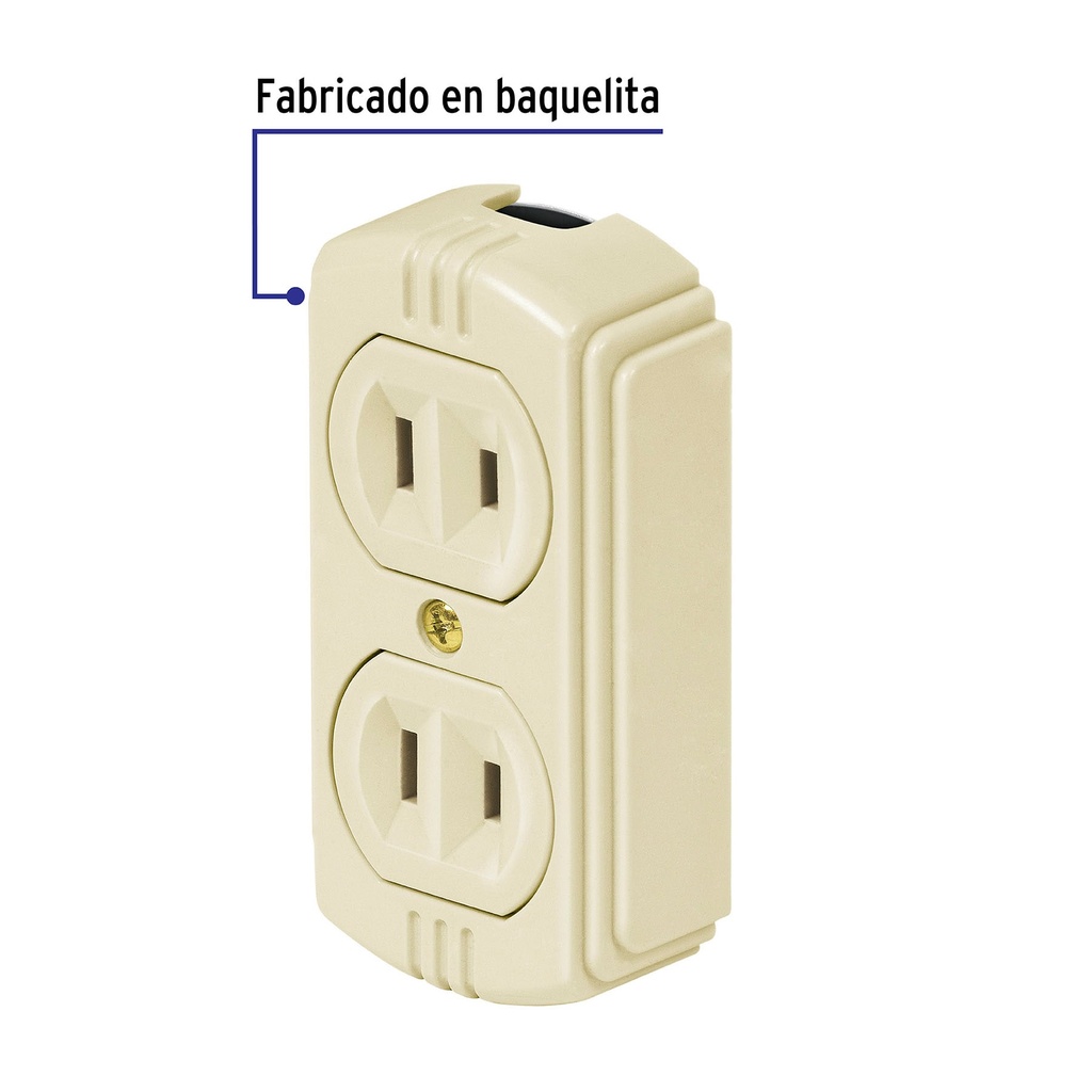 [46106] CONTACTO SOBREPONER DOBLE- VOLTECH