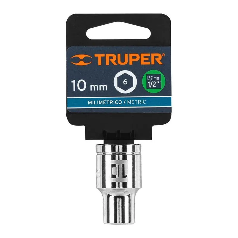 [13260] COPA DADO DE 10 MM 6 PUNTAS CUADRO 1/2 PLG. TRUPER