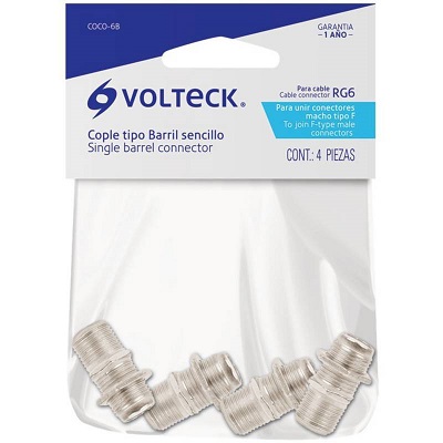 [48484] COPLE TIPO BARRIL PARA CABLE COAXIAL RG6