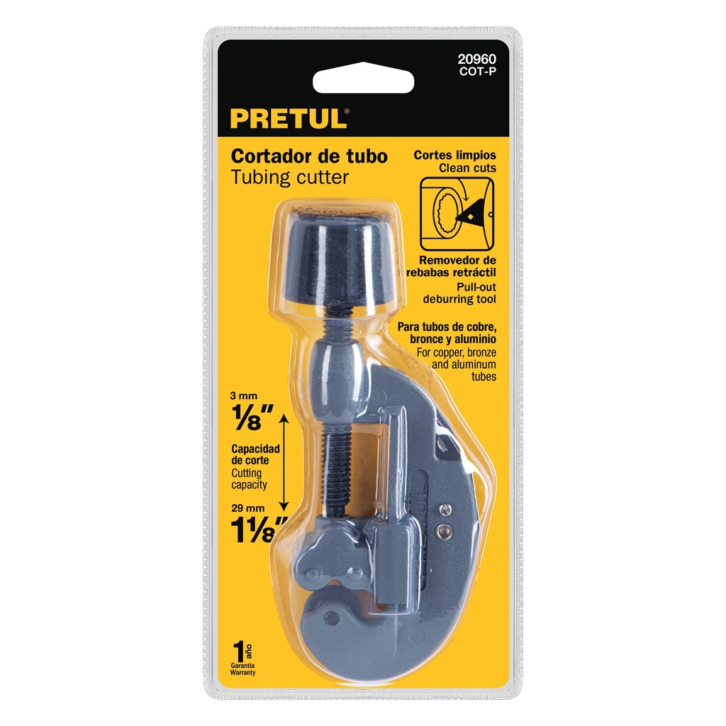 [20960] CORTADOR DE TUBO DE COBRE HASTA 1 1/8 PLG. 30 MM PRETUL