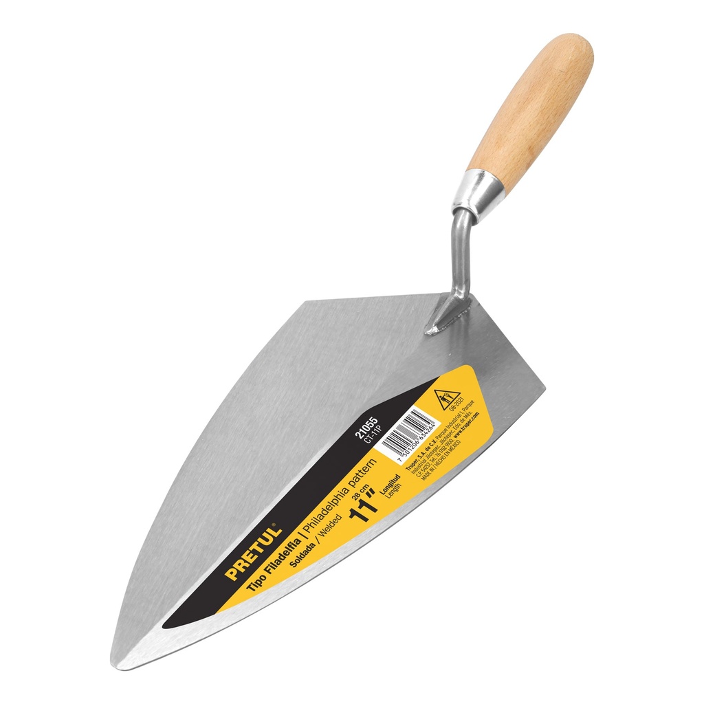 [21055] CUCHARA PARA ALBAÑIL 11" TIPO FILADELFIA, PRETUL
