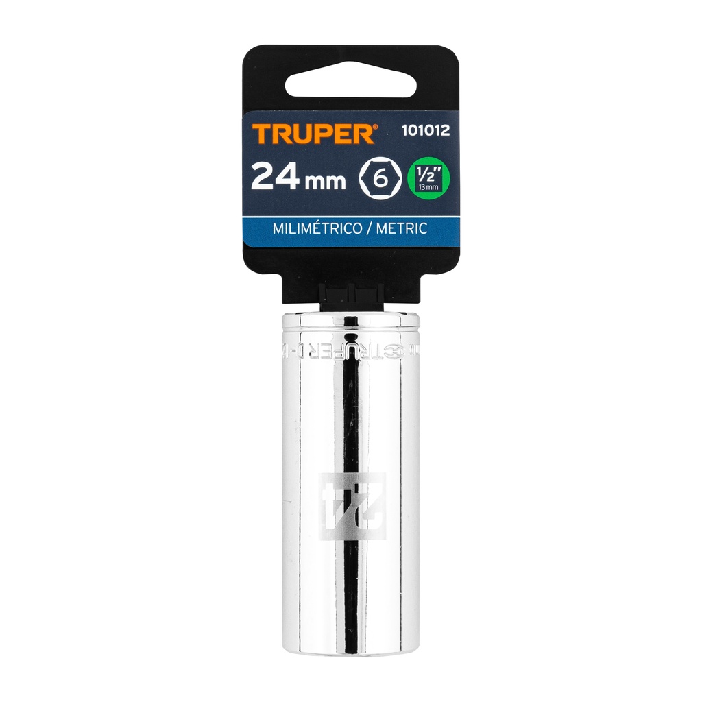[101012] DADO COPA LARGA DE 24MM 6 OUNTAS CUADRO 1/2 TRUPER