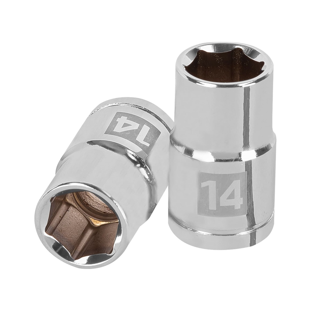 [13264] DADO DE 14 MM 6 PUNTAS CUADRO 1/2 PLG. TRUPER