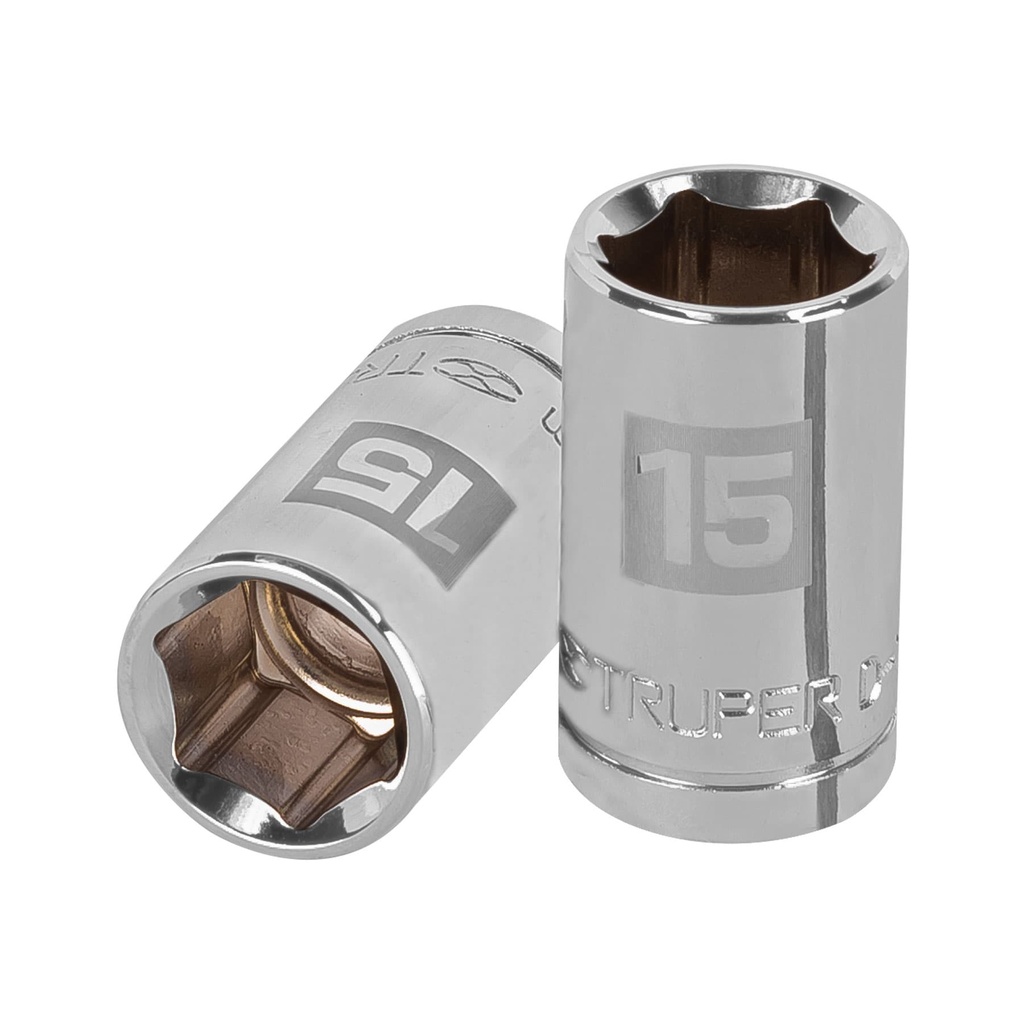 [13265] DADO DE 15 MM 6 PUNTAS CUADRO 1/2 PLG. TRUPER