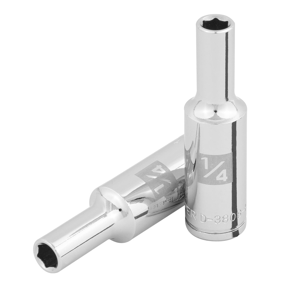 [100919] DADO LARGO DE 1/4 6PUNTOS CUADRO 3/8 TRUPER