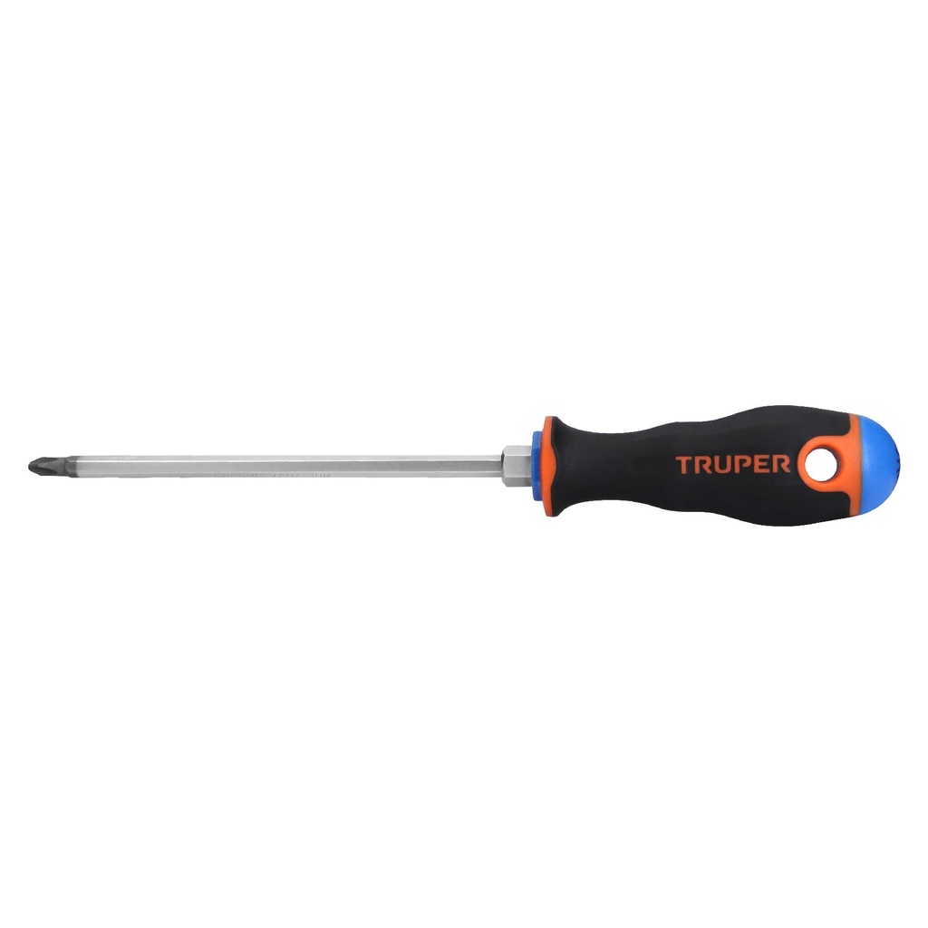 [14079] DESARMADOR DE CRUZ 1/4" X 6" MANGO COMFORT GRIP, TRUPER