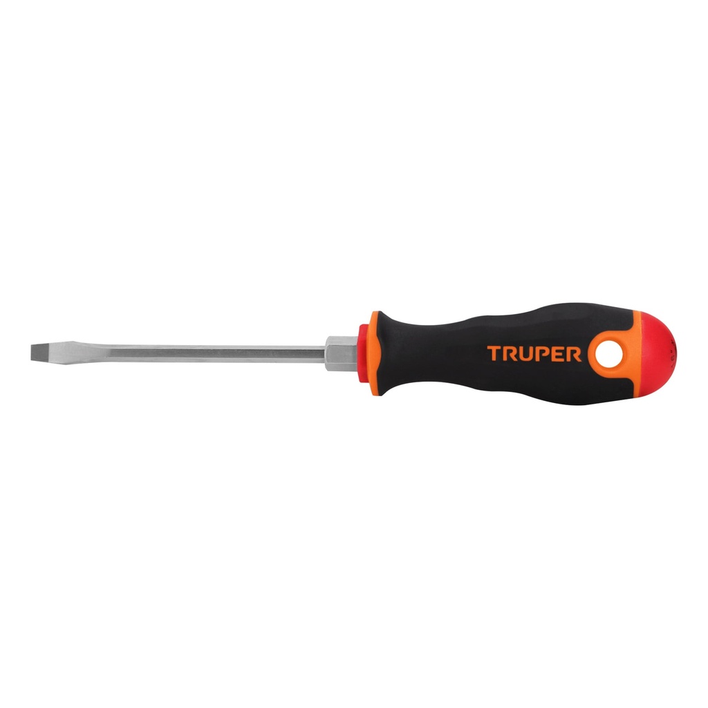 [13992] DESARMADOR PLANO 3/16" X 4" MANGO COMFORT GRIP, TRUPER