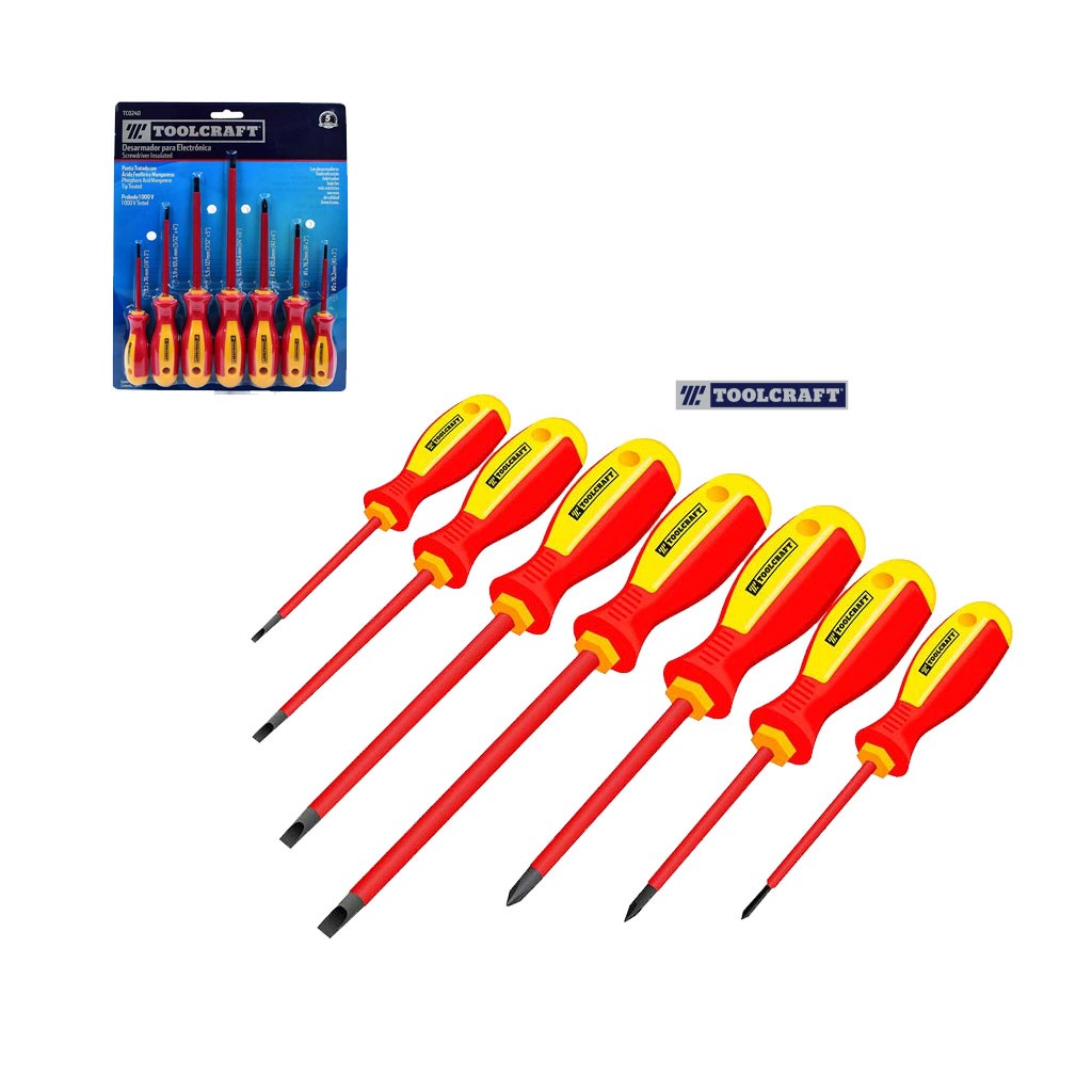 [TC0240] DESARMADORES JUEGO P/ELECTRONICA 7 PZ TOOLCRAFT