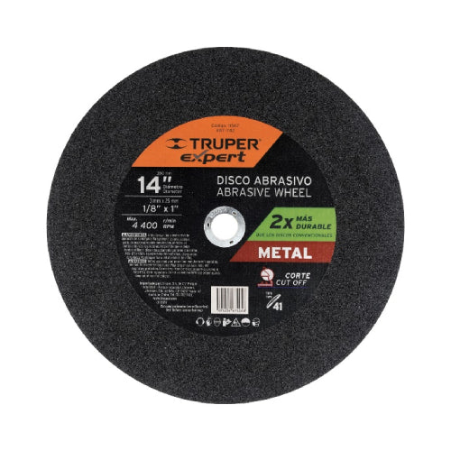 [12568] DISCO TIPO 41 DE 14 PLG. X 2.8 MM PARA CORTE DE METAL TRUPER