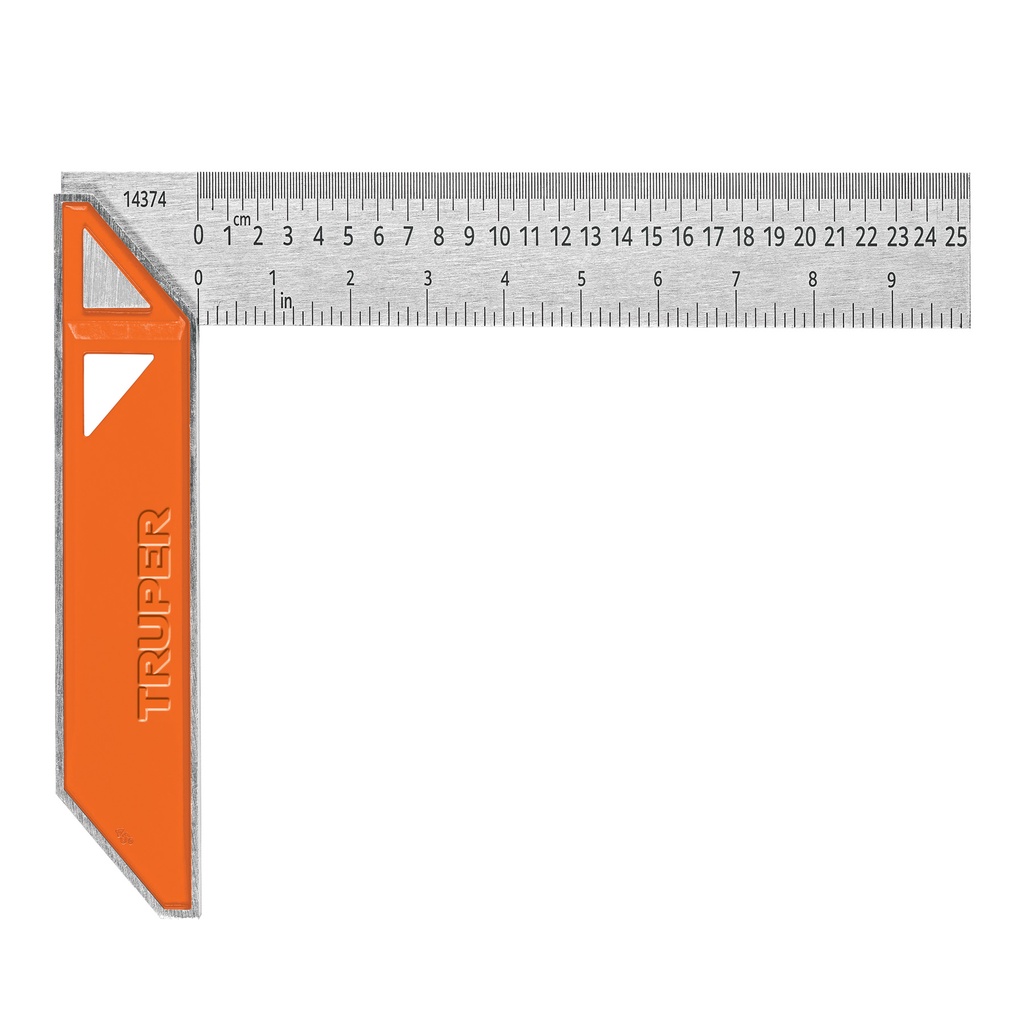 [14374] ESCUADRA 10 PLG. PARA CARPINTERO CON MANGO 100% DE ALUMINIO