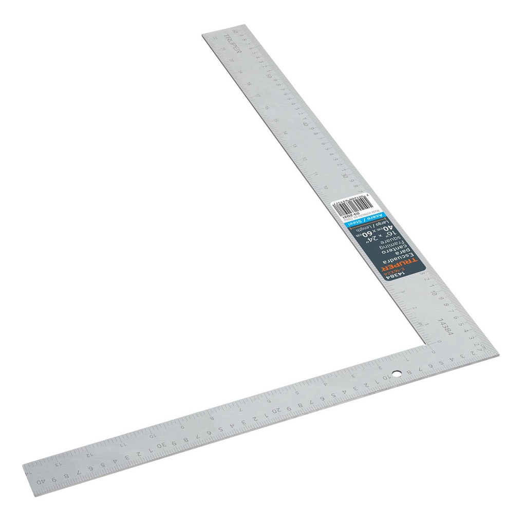[14384] ESCUADRA 16 PLG. X24 PLG. DE ACERO PARA CANTERO TRUPER